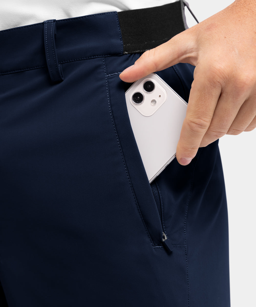 Fleksible og hurtigtørkende golfshorts for menn for fritidsbruk