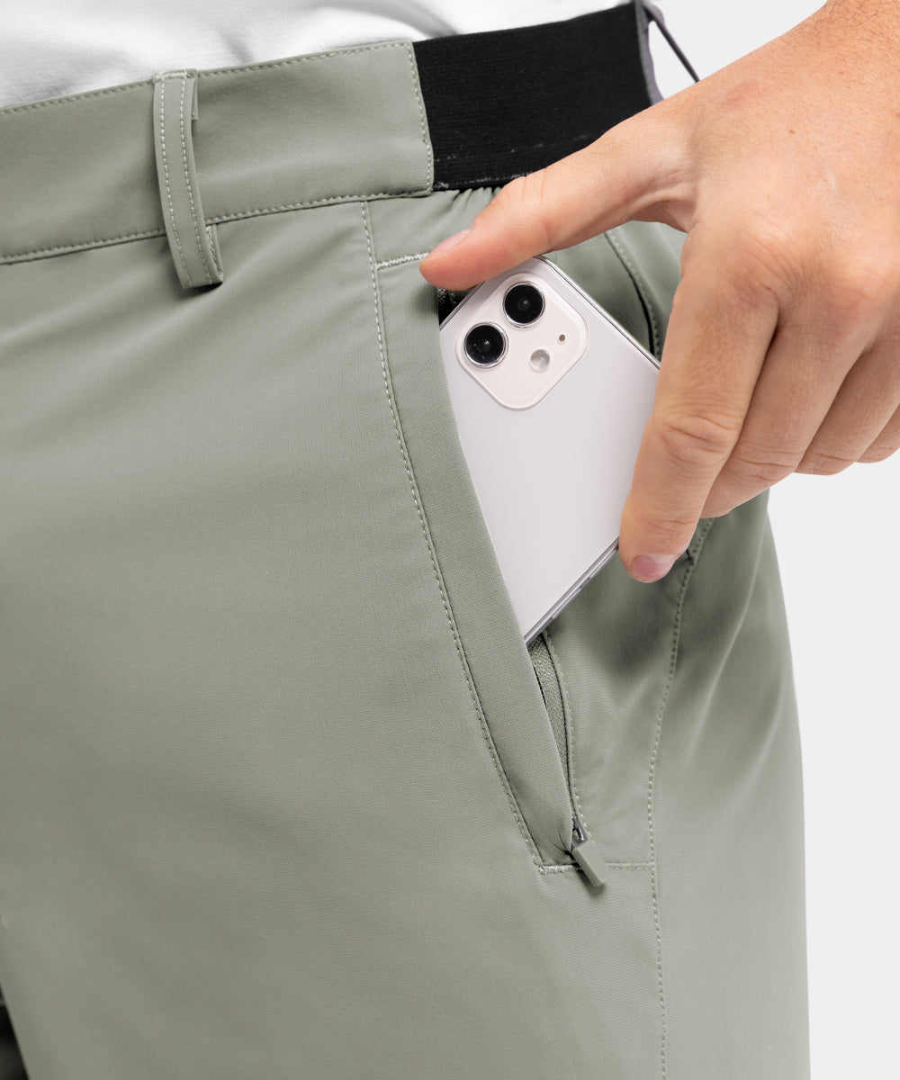 Fleksible og hurtigtørkende golfshorts for menn for fritidsbruk