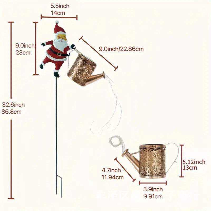 ⏰Solcelledrevet hagelampe i form av julenissen🎅🎄