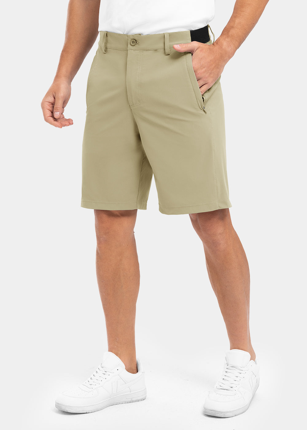 Fleksible og hurtigtørkende golfshorts for menn for fritidsbruk