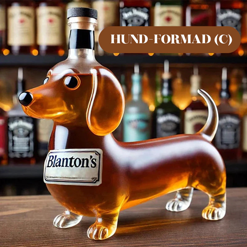 Kreativ whiskyflaske formet som en hund