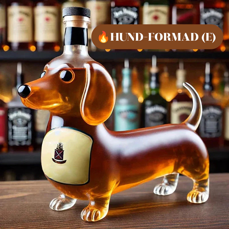Kreativ whiskyflaske formet som en hund