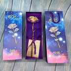 24K Färgglad Galaxy Rose