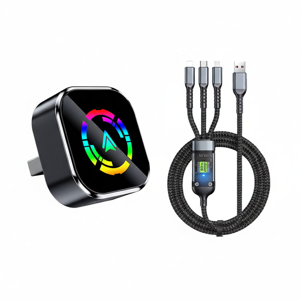 📢📢50 % RABATT!🔥2-i-1 trådløs adapter for iPhone og Android Auto