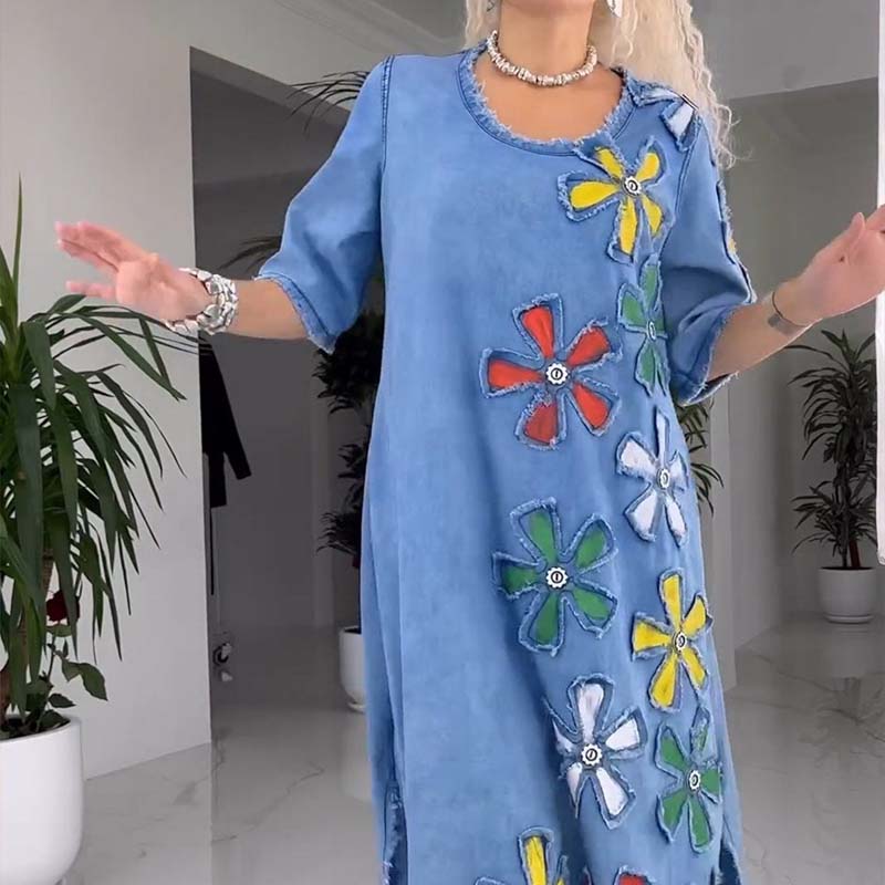 ✨Ny produktkampanje 45 % rabatt🎁Aformelt skjørt med rund hals