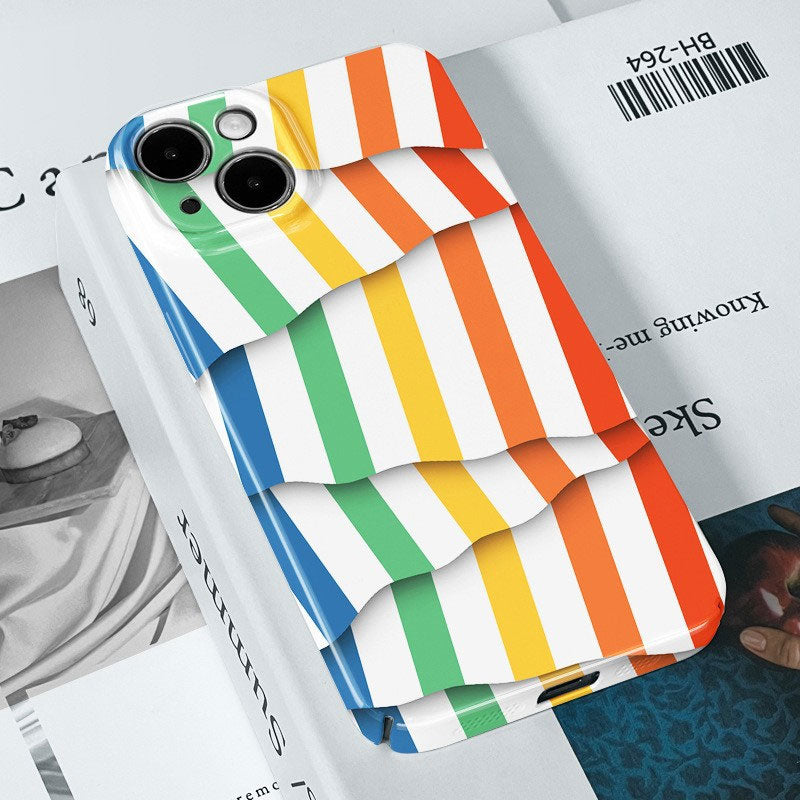 🌈Fargekontraststripet filmdeksel til mobiltelefonen