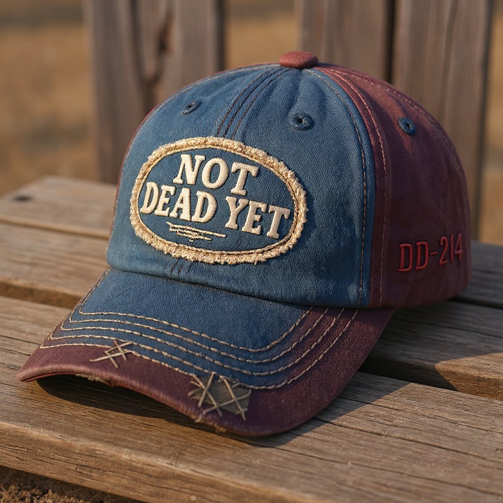 IKKE DØD ENNÅ - Vintage vasket baseballcaps