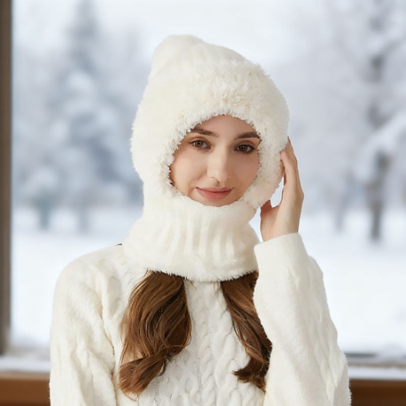 ❄️ 3-i-1 tykk plysj vinterlue🧣