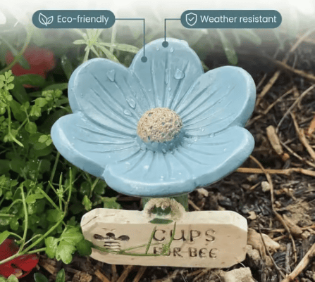 🌸Flower-shaped resin bee watering station🐝💧