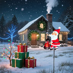 ⏰Solcelledrevet hagelampe i form av julenissen🎅🎄