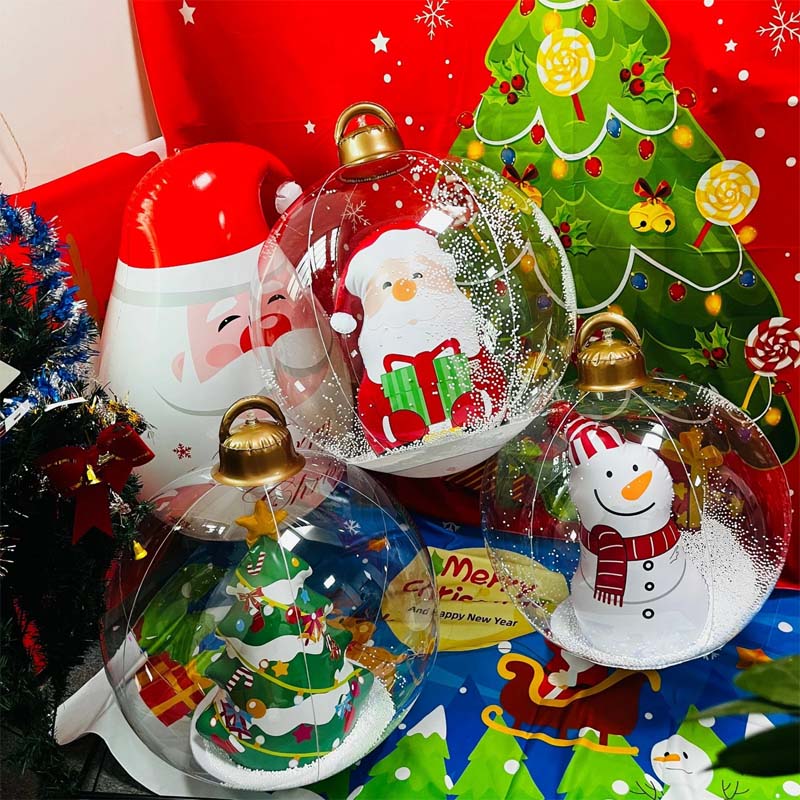 Oppblåsbare julekulepynter