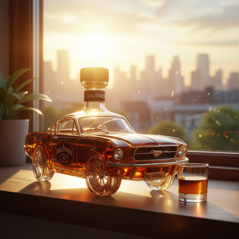 Bronco Whiskyflaske