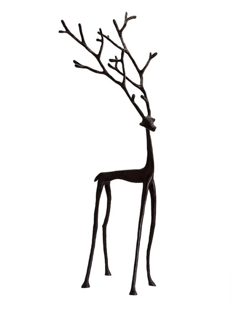 🎅 Julebestselger 🦌 Svart reinsdyrfigur, julepynt