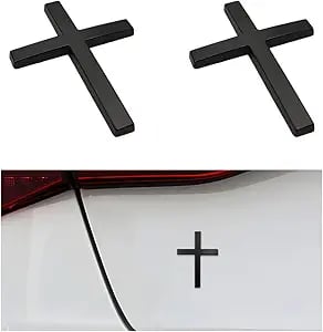 Köp en, få en gratis! ✝️ Metallklistermärke med Jesus Kristus på korset