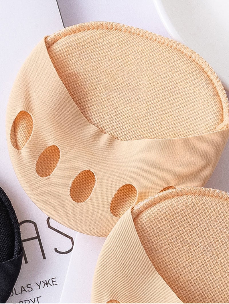👠✨ Femtårs forfotputer for kvinner | Støtdempende innlegg for høye hæler | Svart/Beige