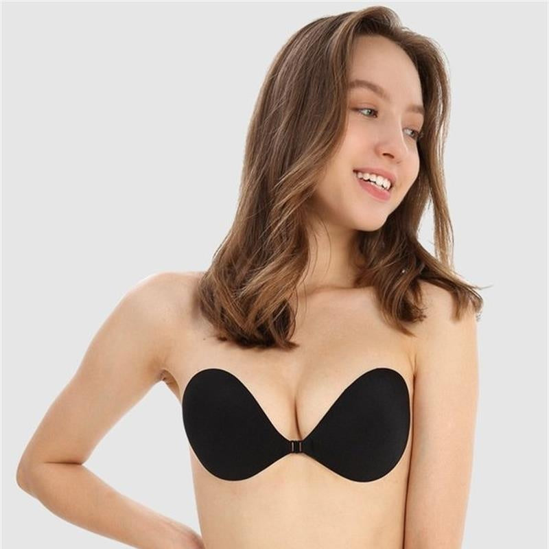 💖【Kjøp 1 + 1 gratis】 👙Usynlige, selvklebende BH-er med rynking✨