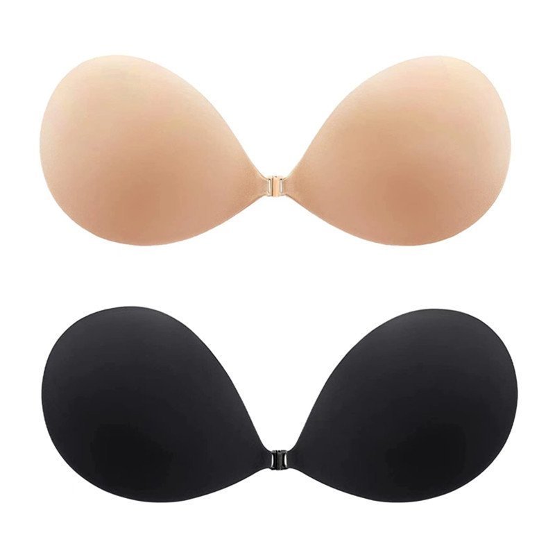 💖【Kjøp 1 + 1 gratis】 👙Usynlige, selvklebende BH-er med rynking✨