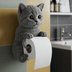 🧻Veggmontert toalettpapirholder for katter🐾