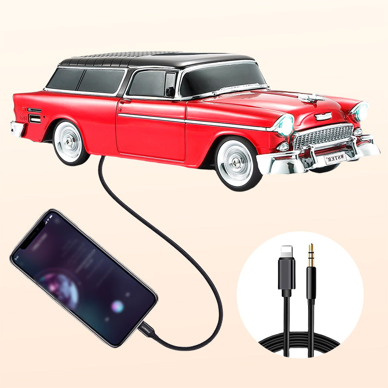 50 % rabatt🔥Trådløs Bluetooth-høyttaler i retrostil av bilmodell