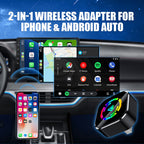 📢📢50 % RABATT!🔥2-i-1 trådløs adapter for iPhone og Android Auto