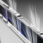 iPhone-deksel med bart metallramme, varmespredningsfunksjon og sjøhestspenne