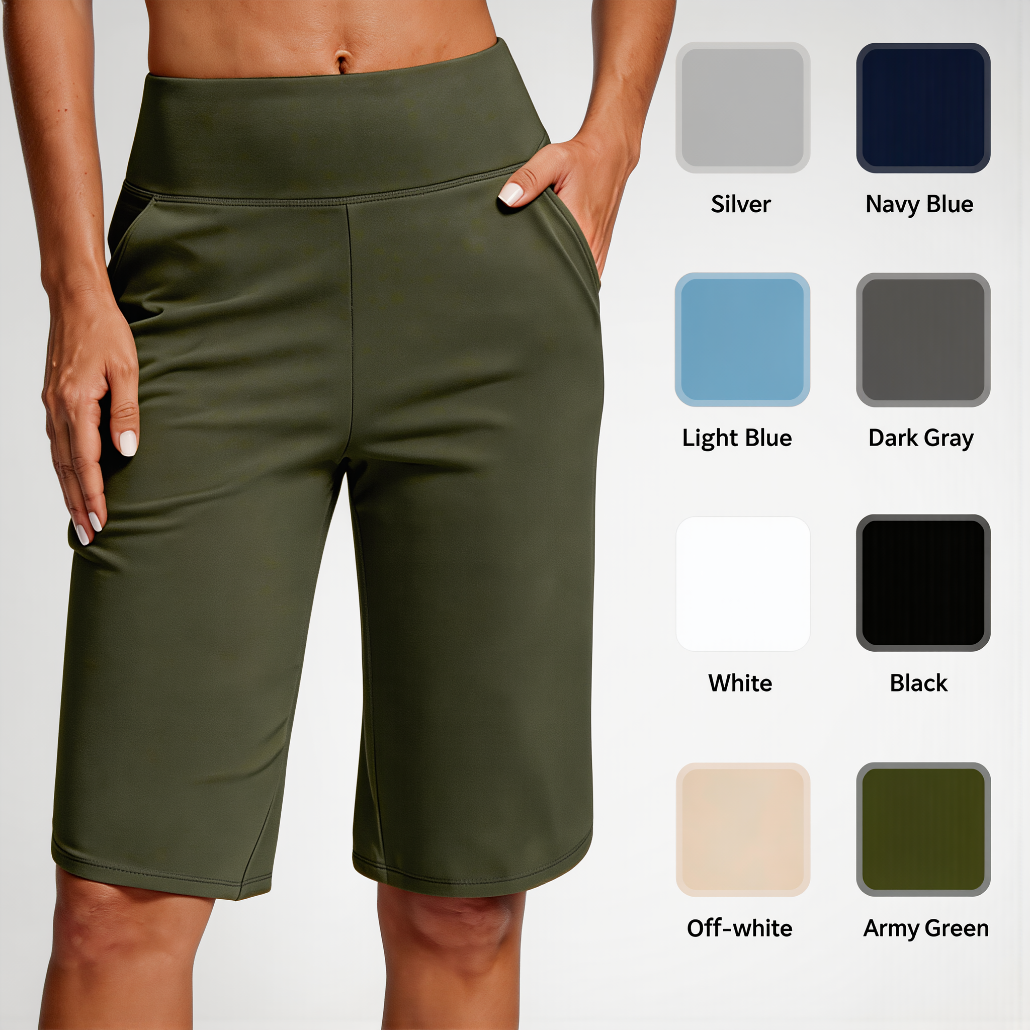 ⚡ 50 % RABATT - TILBUD I BEGRENSET TID! Yogashorts med høy midje og lommer til dame