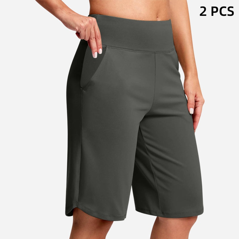 ⚡ 50 % RABATT - TILBUD I BEGRENSET TID! Yogashorts med høy midje og lommer til dame