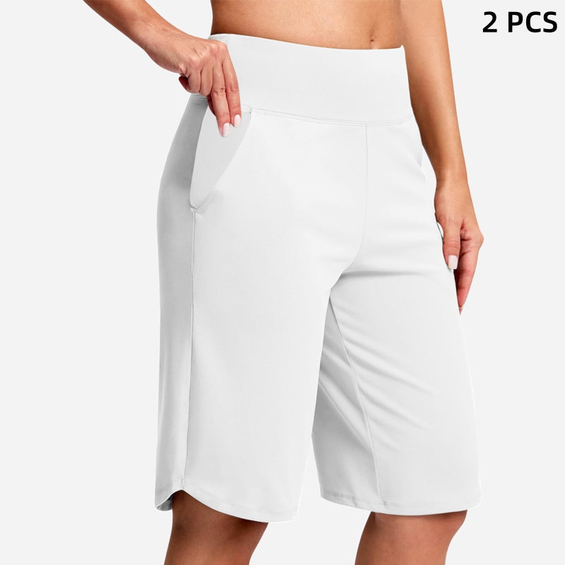 ⚡ 50 % RABATT - TILBUD I BEGRENSET TID! Yogashorts med høy midje og lommer til dame