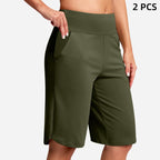 ⚡ 50 % RABATT - TILBUD I BEGRENSET TID! Yogashorts med høy midje og lommer til dame