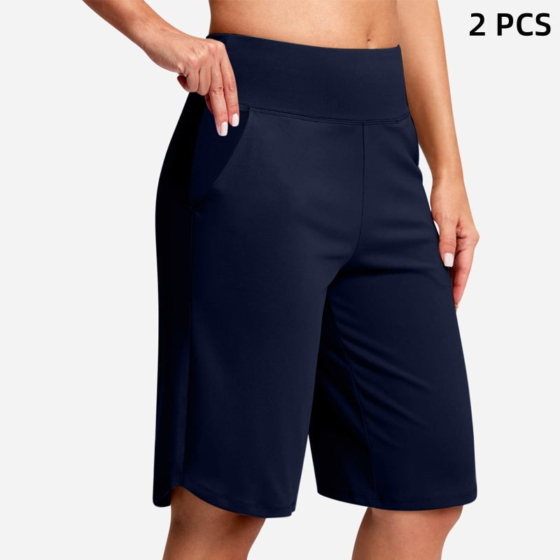 ⚡ 50 % RABATT - TILBUD I BEGRENSET TID! Yogashorts med høy midje og lommer til dame