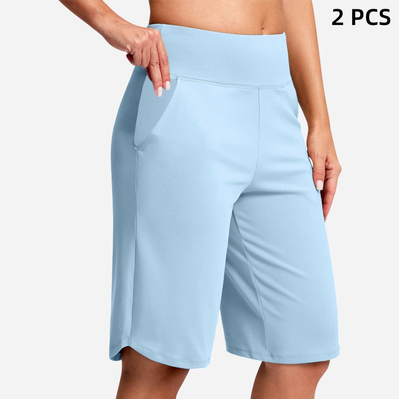 ⚡ 50 % RABATT - TILBUD I BEGRENSET TID! Yogashorts med høy midje og lommer til dame