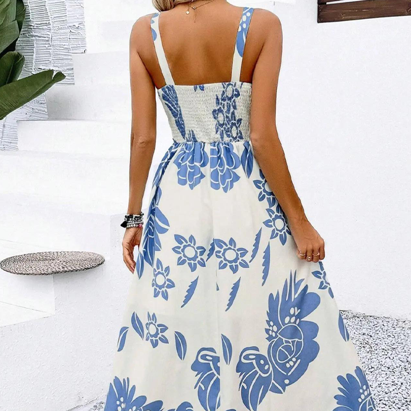 ⏳Limited-time 50% off⏰Women's Floral Print Spaghetti Strap Dress🌿👗